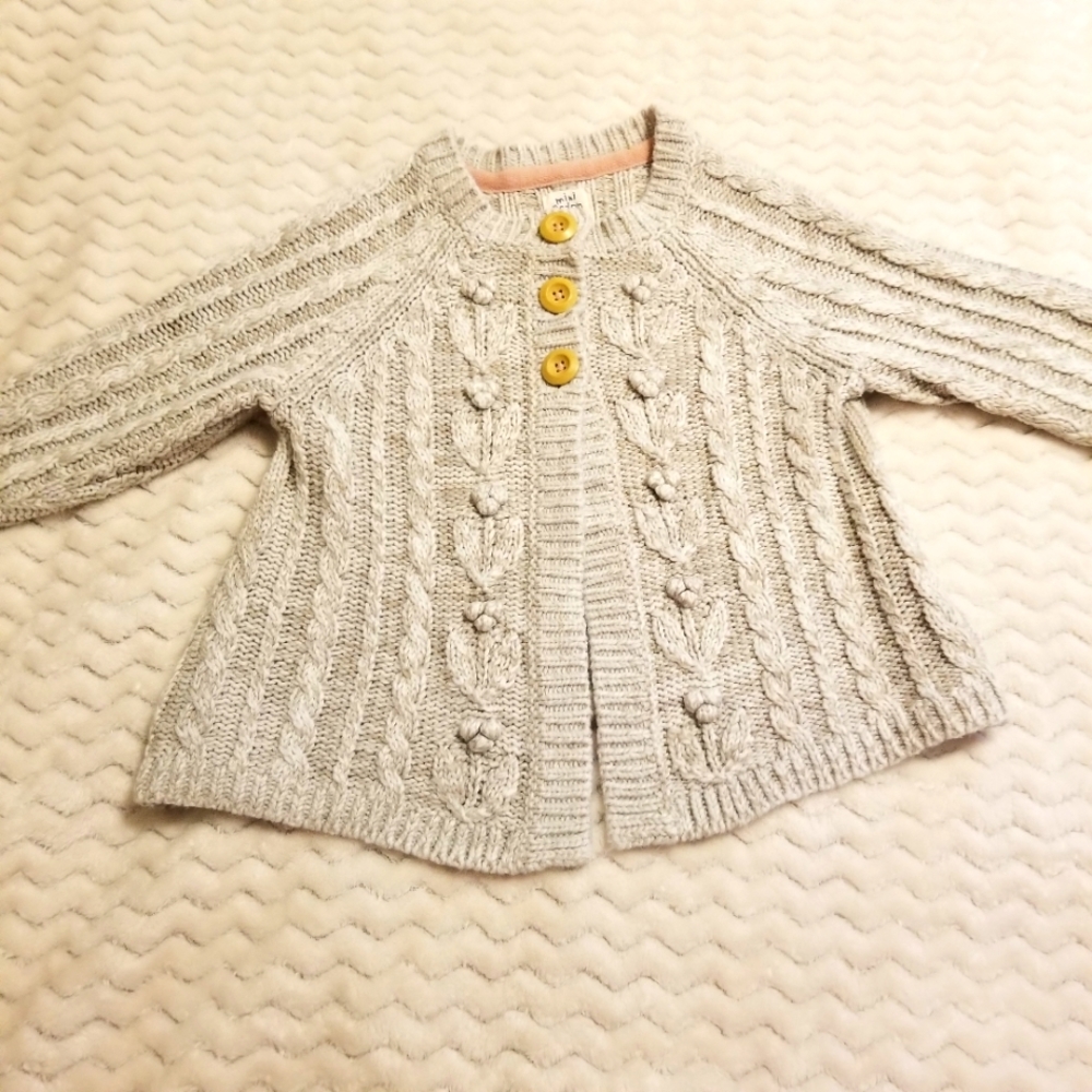 Mini Boden Cable Knit Cardigan Sweater